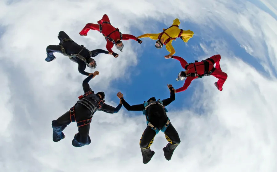 Sky Dive at the Palm