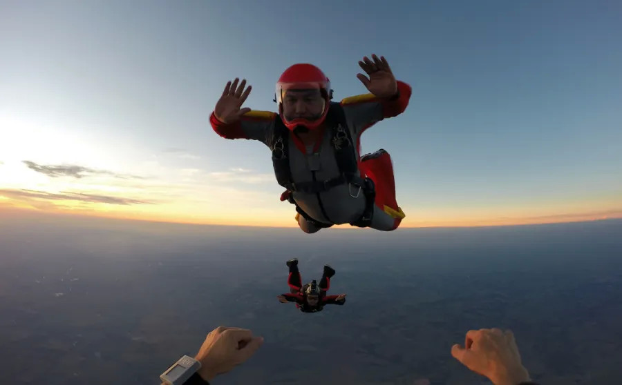 Sky Dive at the Palm